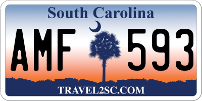 SC license plate AMF593