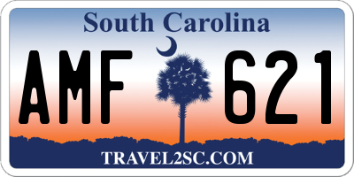 SC license plate AMF621