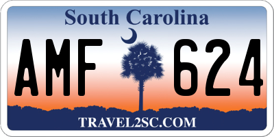 SC license plate AMF624