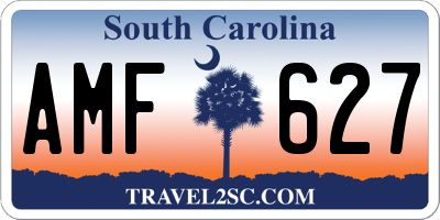 SC license plate AMF627