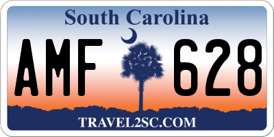 SC license plate AMF628