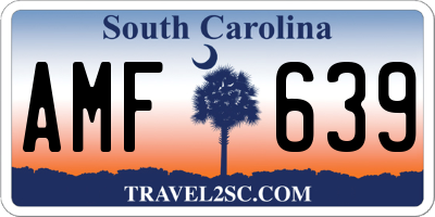 SC license plate AMF639