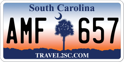 SC license plate AMF657