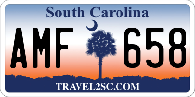 SC license plate AMF658