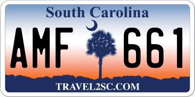 SC license plate AMF661
