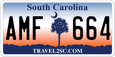 SC license plate AMF664