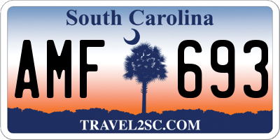 SC license plate AMF693