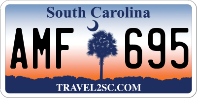 SC license plate AMF695