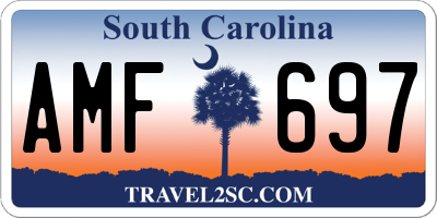 SC license plate AMF697