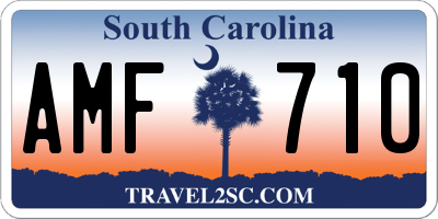 SC license plate AMF710