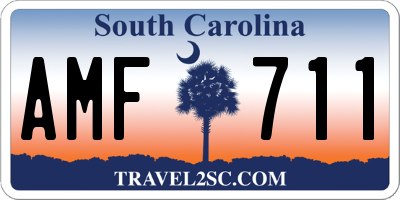 SC license plate AMF711