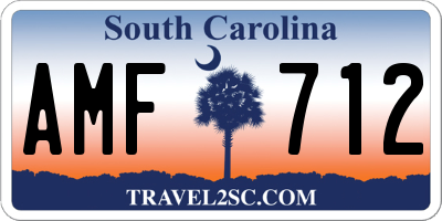 SC license plate AMF712