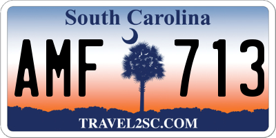 SC license plate AMF713