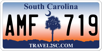 SC license plate AMF719