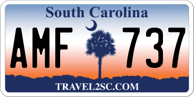 SC license plate AMF737