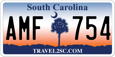 SC license plate AMF754