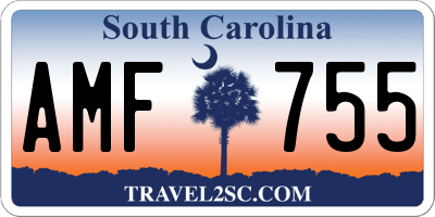 SC license plate AMF755