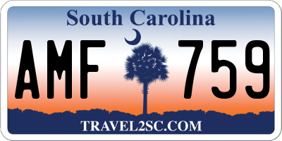 SC license plate AMF759