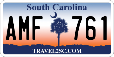 SC license plate AMF761