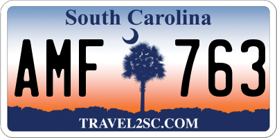 SC license plate AMF763