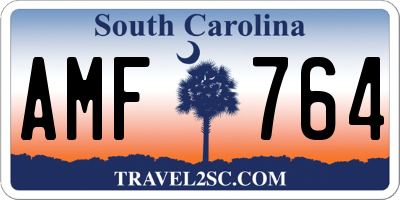 SC license plate AMF764