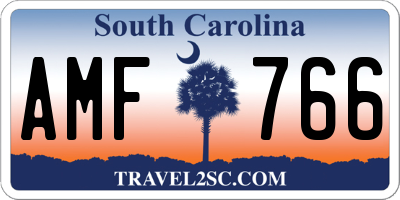 SC license plate AMF766