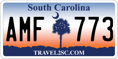 SC license plate AMF773