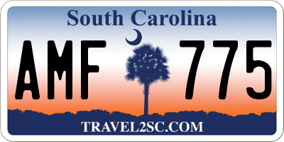 SC license plate AMF775
