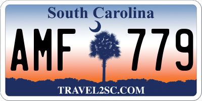 SC license plate AMF779