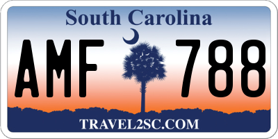 SC license plate AMF788