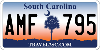 SC license plate AMF795