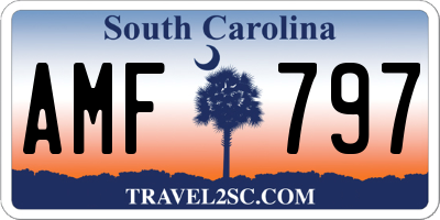 SC license plate AMF797