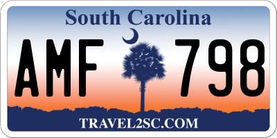 SC license plate AMF798