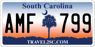 SC license plate AMF799