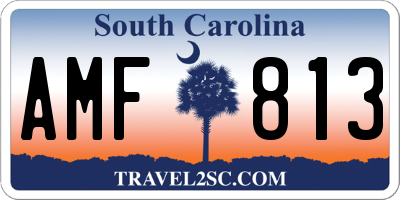 SC license plate AMF813