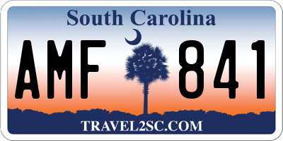 SC license plate AMF841