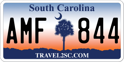 SC license plate AMF844