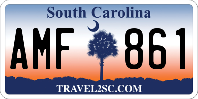 SC license plate AMF861