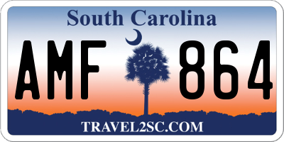 SC license plate AMF864