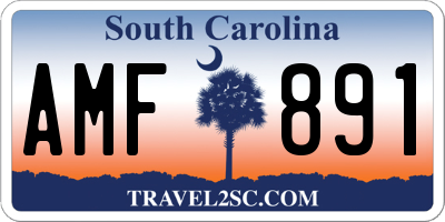 SC license plate AMF891