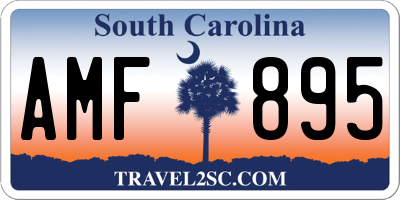 SC license plate AMF895