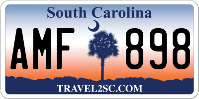 SC license plate AMF898