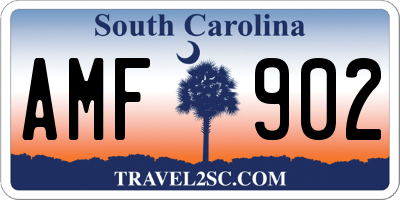 SC license plate AMF902