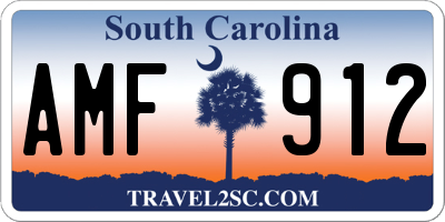 SC license plate AMF912
