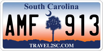 SC license plate AMF913