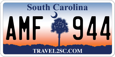 SC license plate AMF944