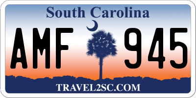 SC license plate AMF945