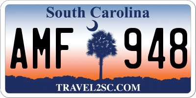 SC license plate AMF948