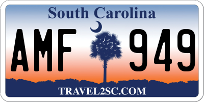 SC license plate AMF949