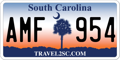 SC license plate AMF954